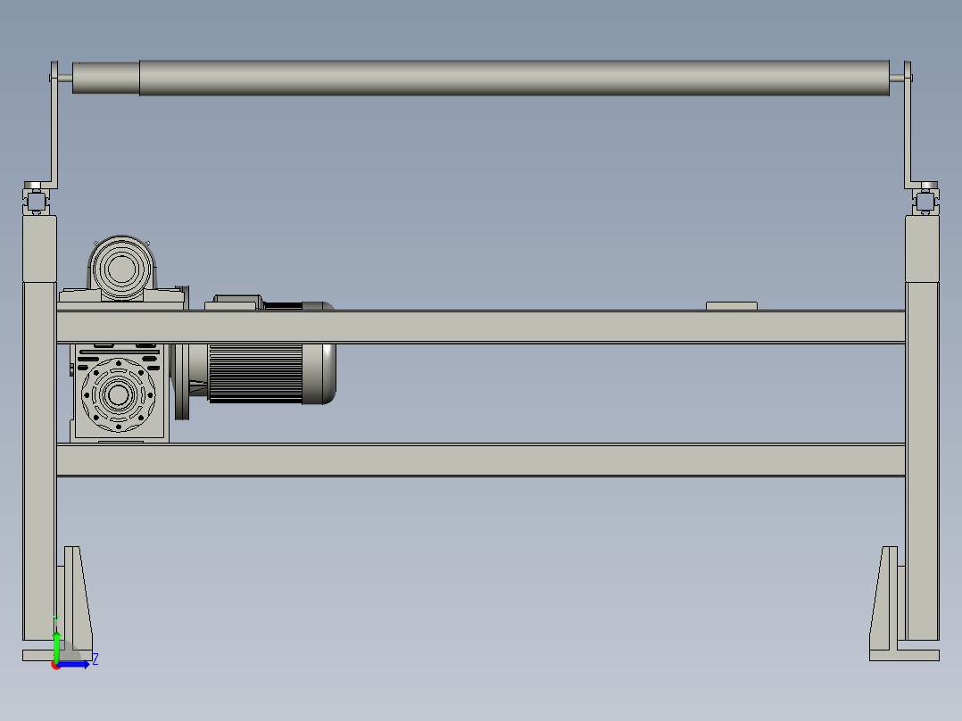 25米板材换向输送机左视图