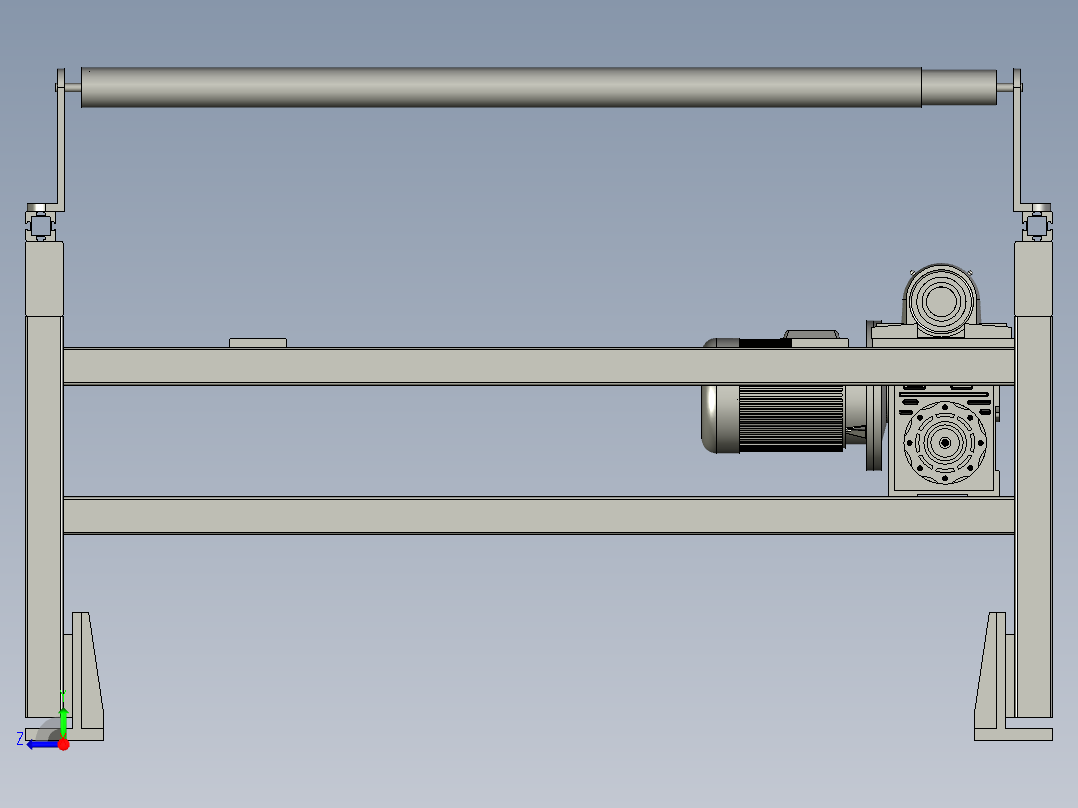 25米板材换向输送机右视图