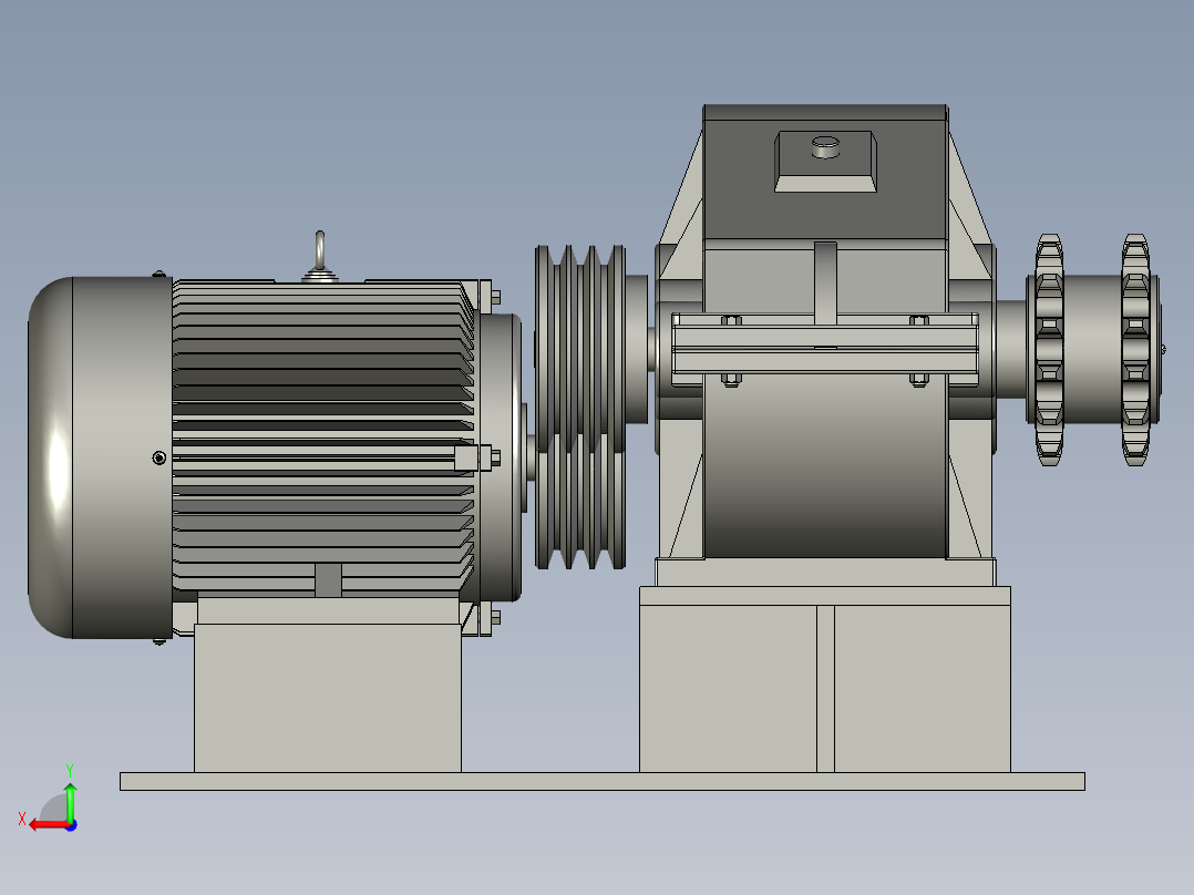 PZ3-MZ03-01D-00电机减速机总成D型后视图