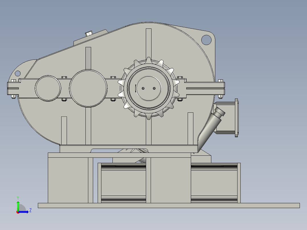 PZ3-MZ03-01D-00电机减速机总成D型左视图
