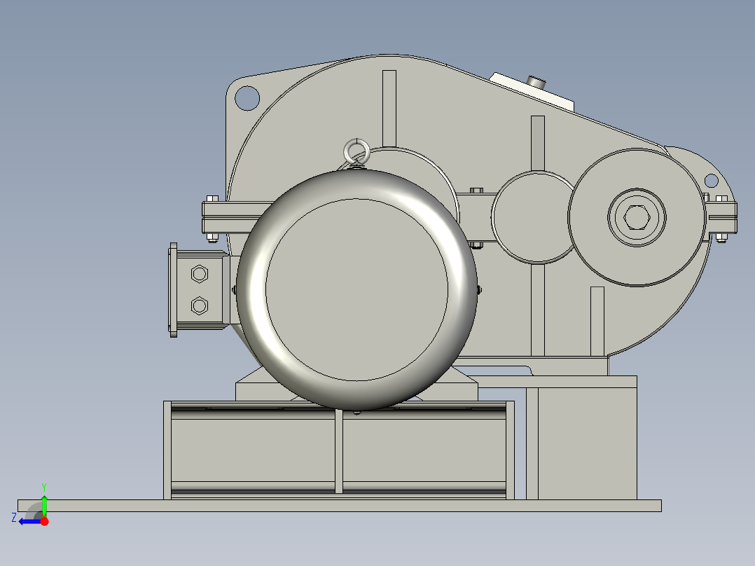 PZ3-MZ03-01D-00电机减速机总成D型右视图