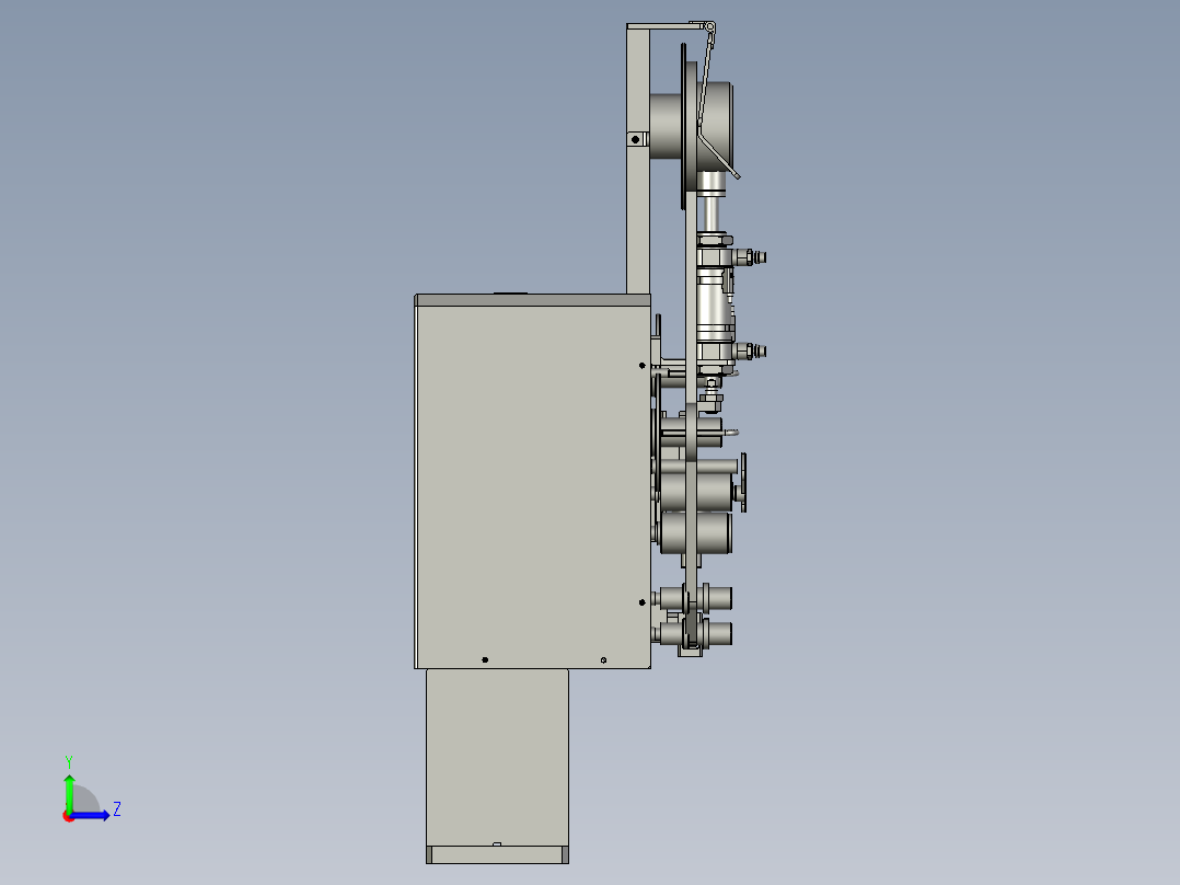 连体生产组装线-GPHD108-切膠紙總成左视图