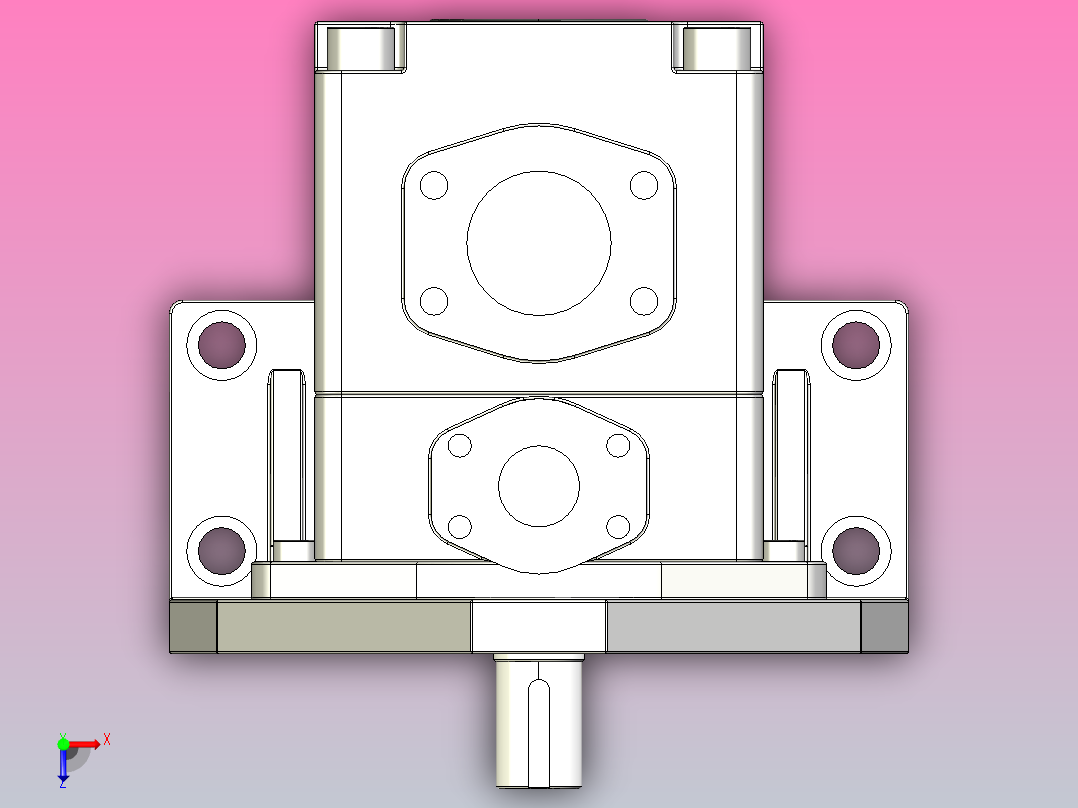PV2R3底座安装型油泵[PV2R3-60-L-RBB]俯视图