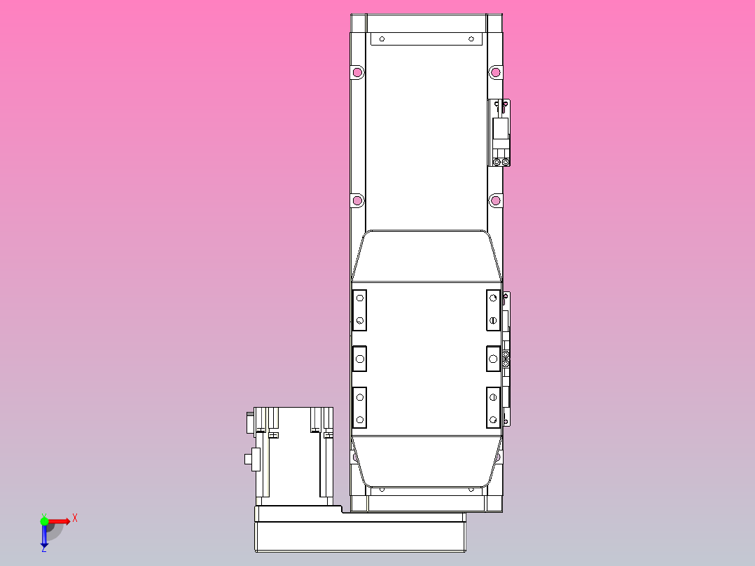 滚珠丝杠直线轴内置导轨TPA-GCR-120-1610C-L150-MR-M40-N3俯视图