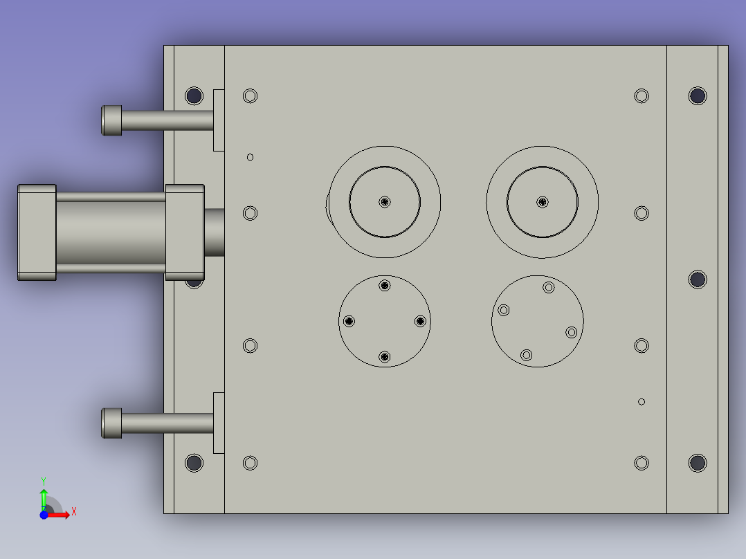 端头轧机前视图