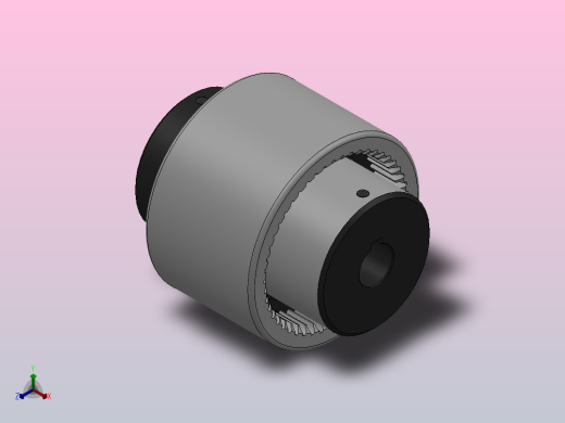 曲面联轴器_RGF-32-15-15正等轴测缩略图