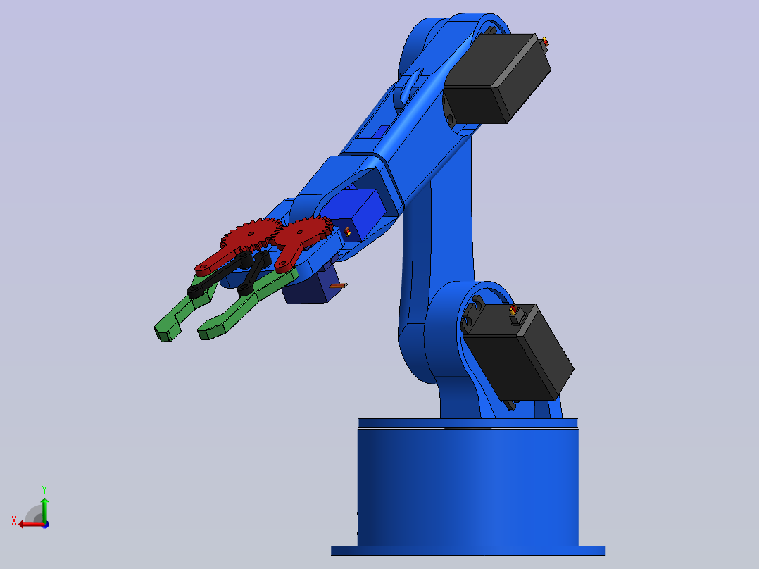 7 自由度机械臂后视图