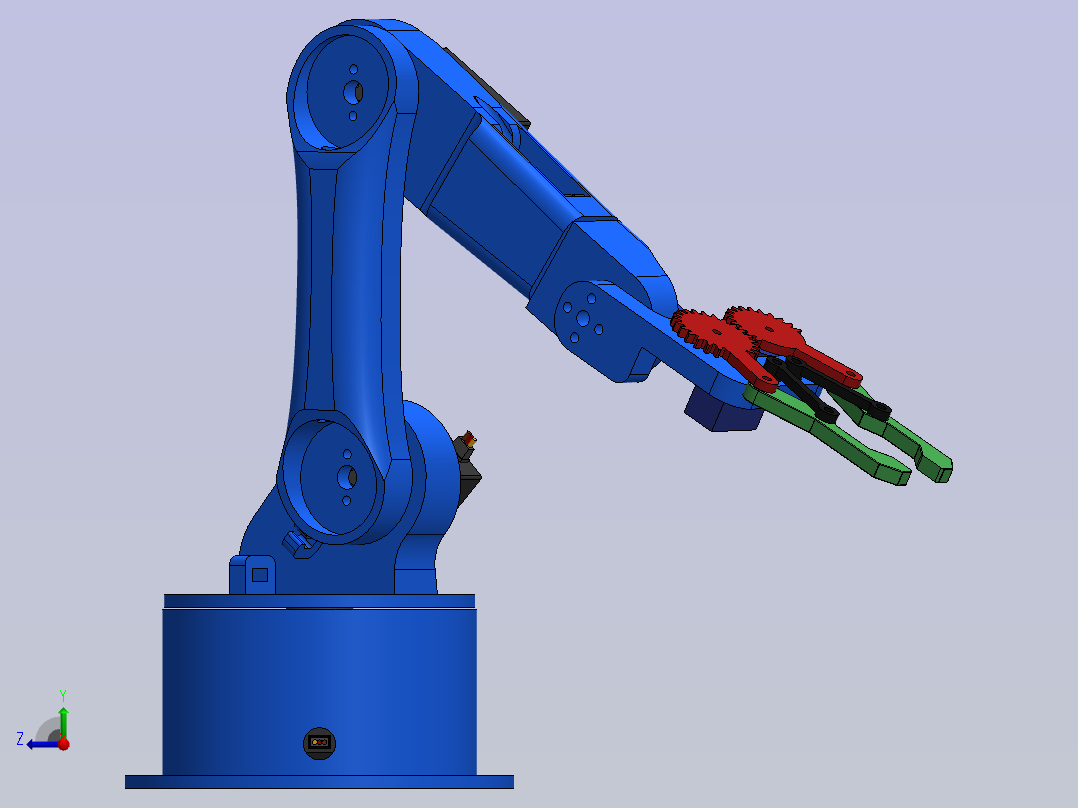 7 自由度机械臂右视图