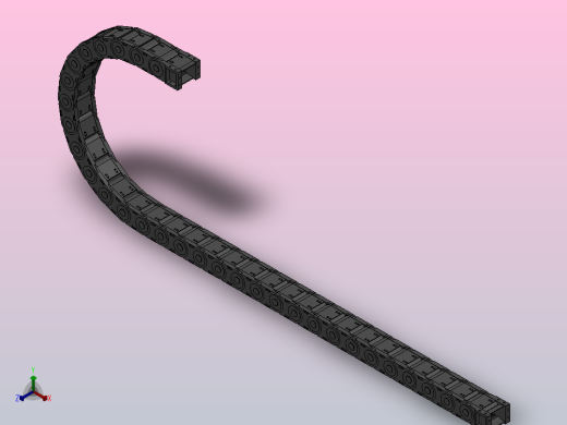 弯曲半径300内高45两侧打开型封闭式拖链[DMD45CD-45-60-300R-30]