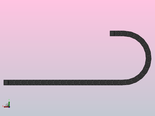 弯曲半径300内高45两侧打开型封闭式拖链[DMD45CD-45-60-300R-30]后视缩略图