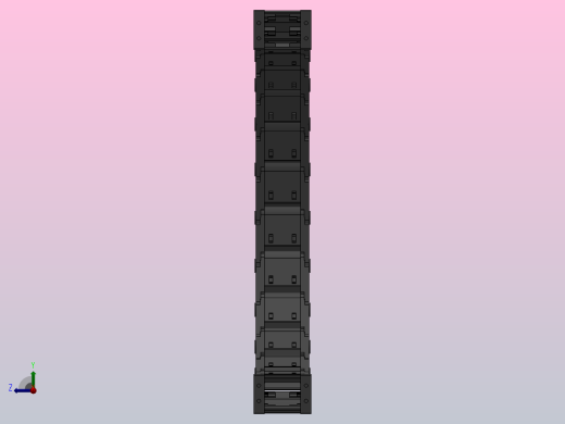 弯曲半径300内高45两侧打开型封闭式拖链[DMD45CD-45-60-300R-30]右视缩略图