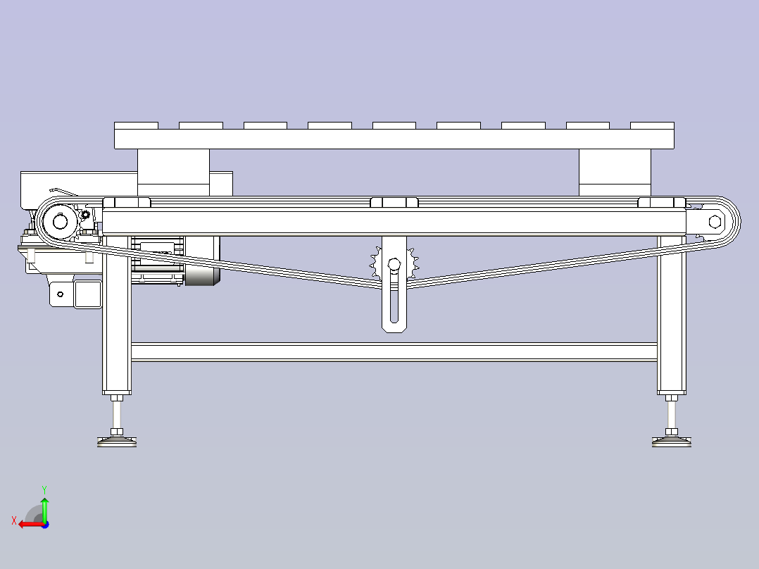 输送机-链式输送机后视图
