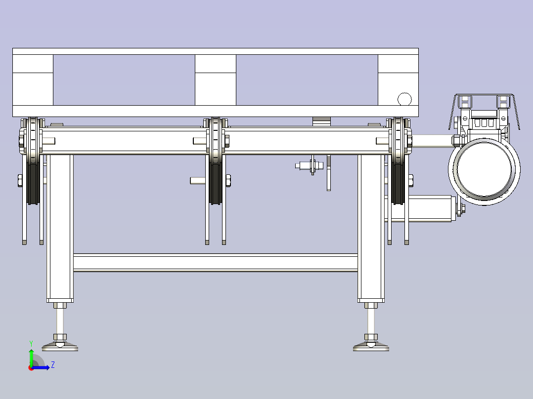 输送机-链式输送机左视图