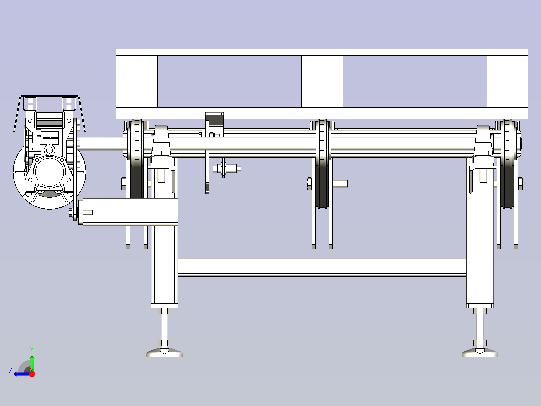 输送机-链式输送机右视图