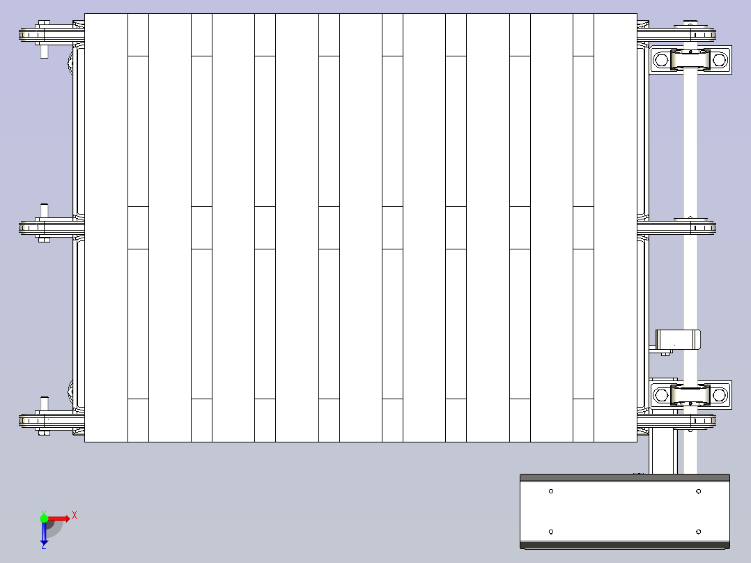 输送机-链式输送机俯视图