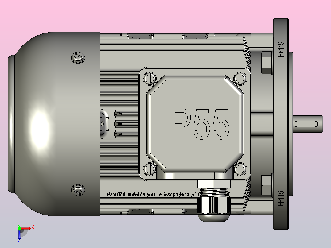 电动机IEC 63M B35 FF115俯视图