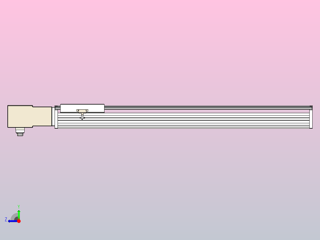 皮带直线轴半封闭可选导轨TPA-HNB-220D-176-L950-MR-C-P1K-N3右视图