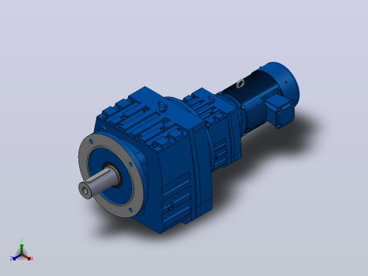 RF107R77法兰轴伸式组合型斜齿轮减速机RF107R77-Y1.5-4P-90L-M1-0°-Φ450