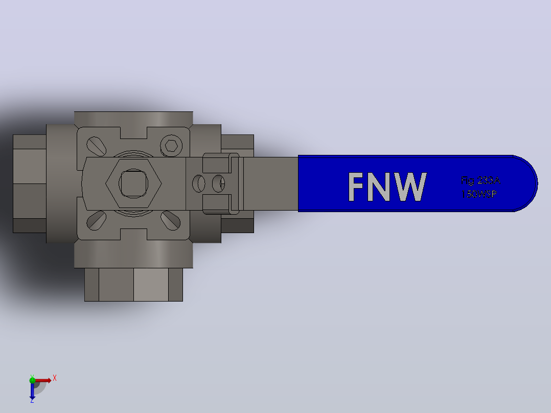 阀门、过滤器FNW-FNW233AG俯视图