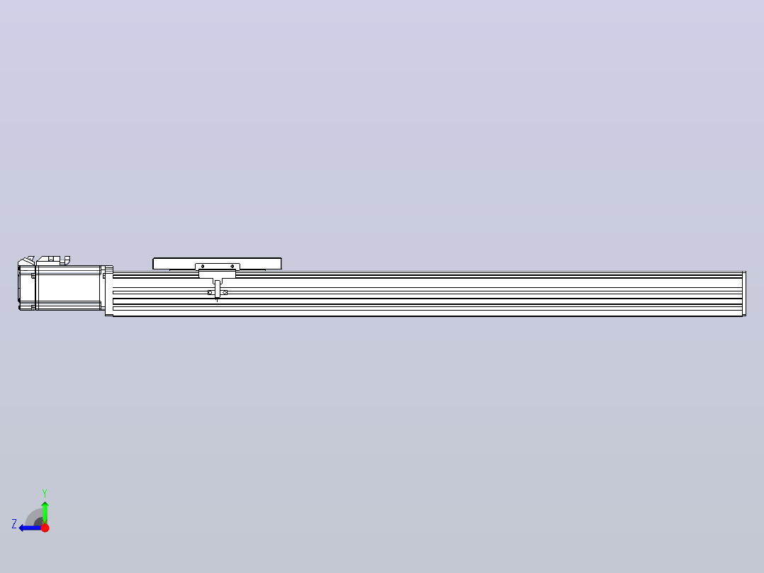 滚珠丝杠直线轴带导轨全封闭TPA-HCR-120D-1610C-L600-M-C-P40-N3右视图