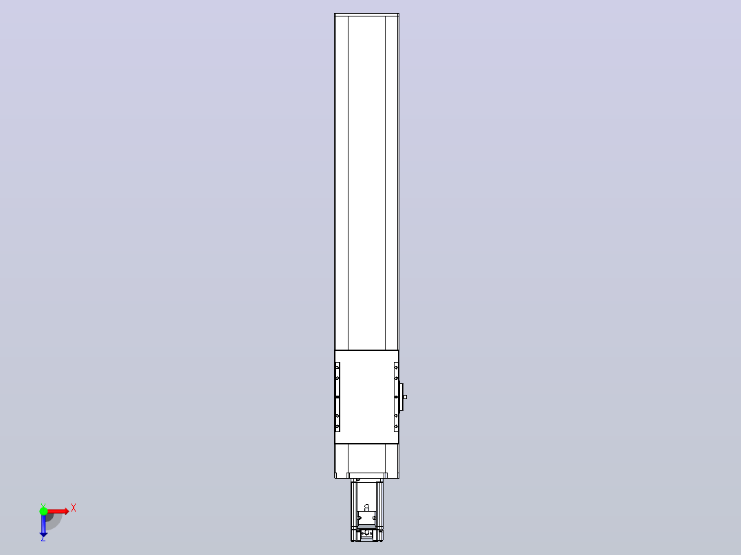 滚珠丝杠直线轴带导轨全封闭TPA-HCR-120D-1610C-L600-M-C-P40-N3俯视图
