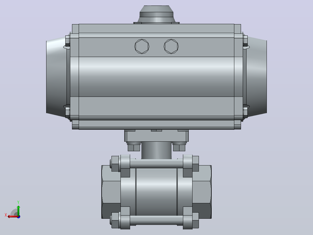气动球阀8805_217266_2_2_and_3_2_way_ball_valve_with_pneumatic_rotary_actuator后视图