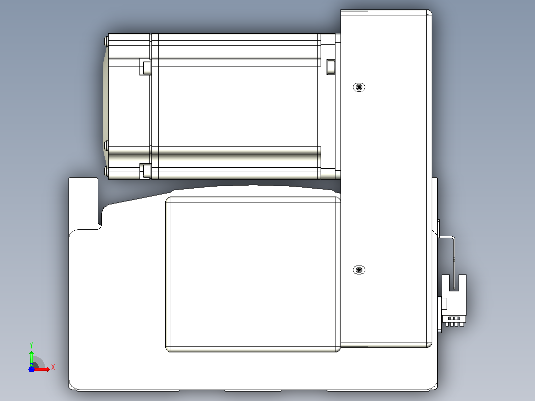 皮带直线轴半封闭可选导轨TPA-HNB-202D-140-L750-RU-C-P75-N3前视图