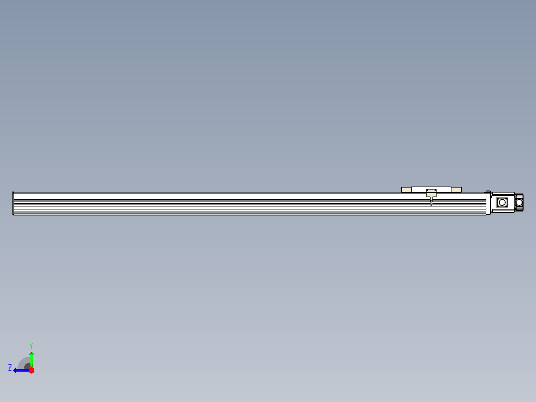 滚珠丝杠直线轴带导轨全封闭TPA-HCR-220D-3210C-L1900-M-Y-P1K-N3右视图