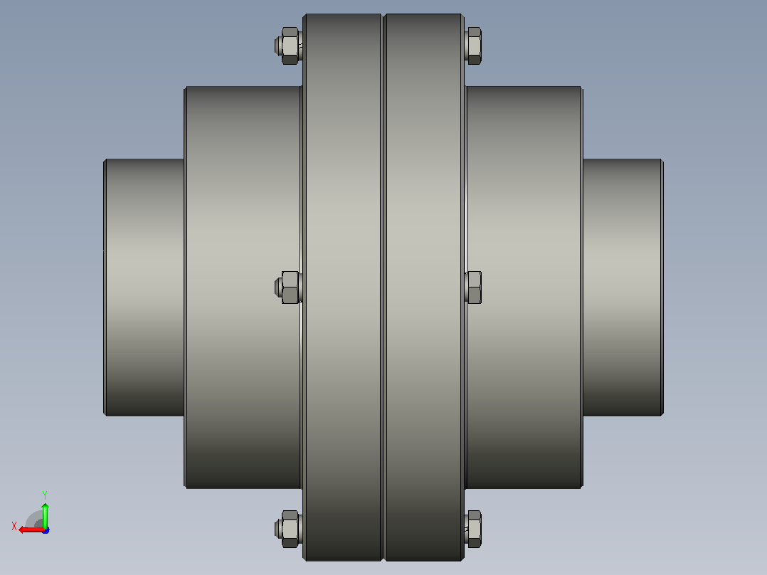 齿式联轴器 2500Nm d=60mm后视图