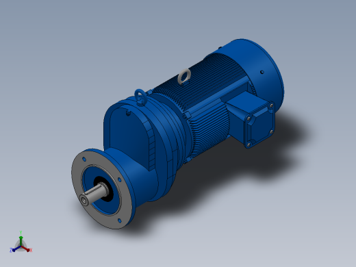 RXF77法兰轴伸式安装斜齿轮减速机RX77-Y1.5-4P-90L-M1-0°-Φ200主视缩略图