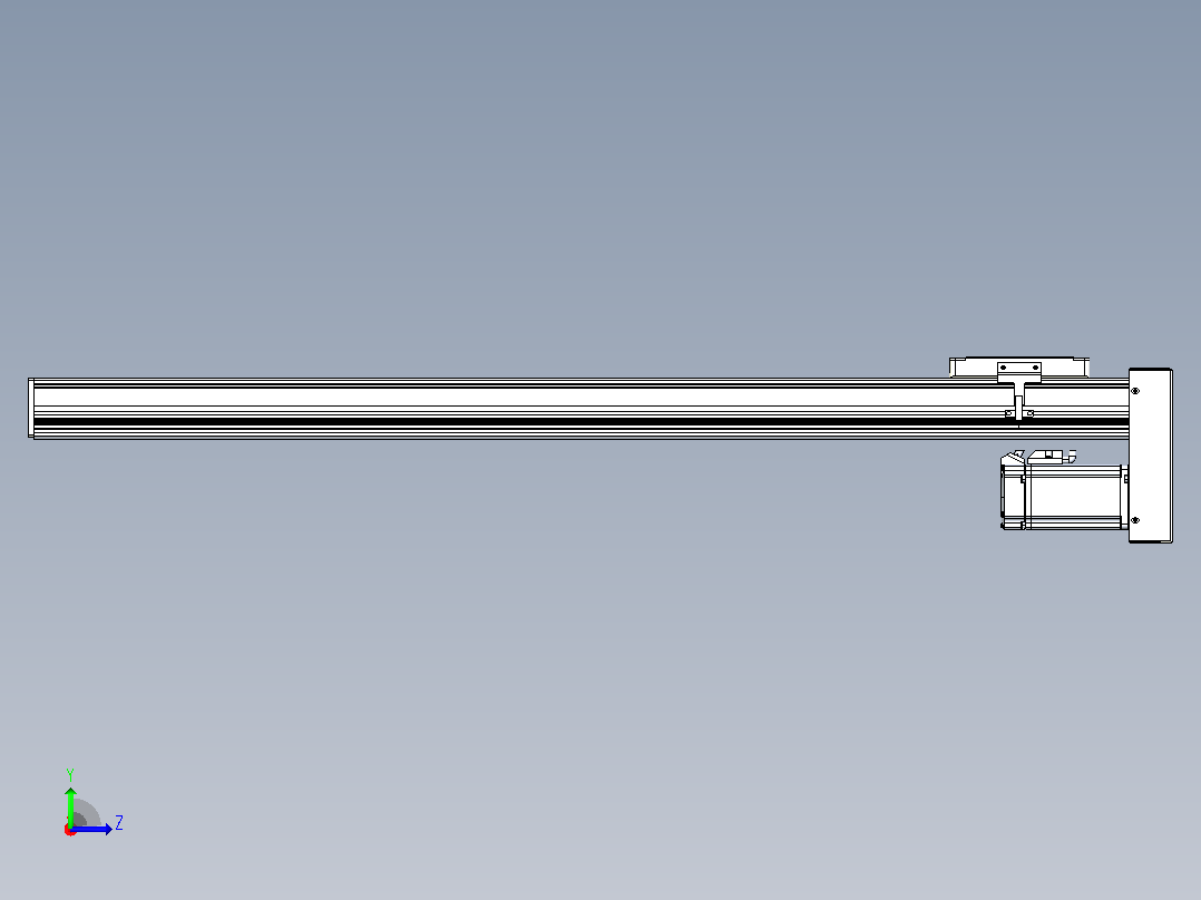 滚珠丝杠直线轴带导轨全封闭TPA-HCR-105D-1610C-L800-MP-Y-P40-N3左视图