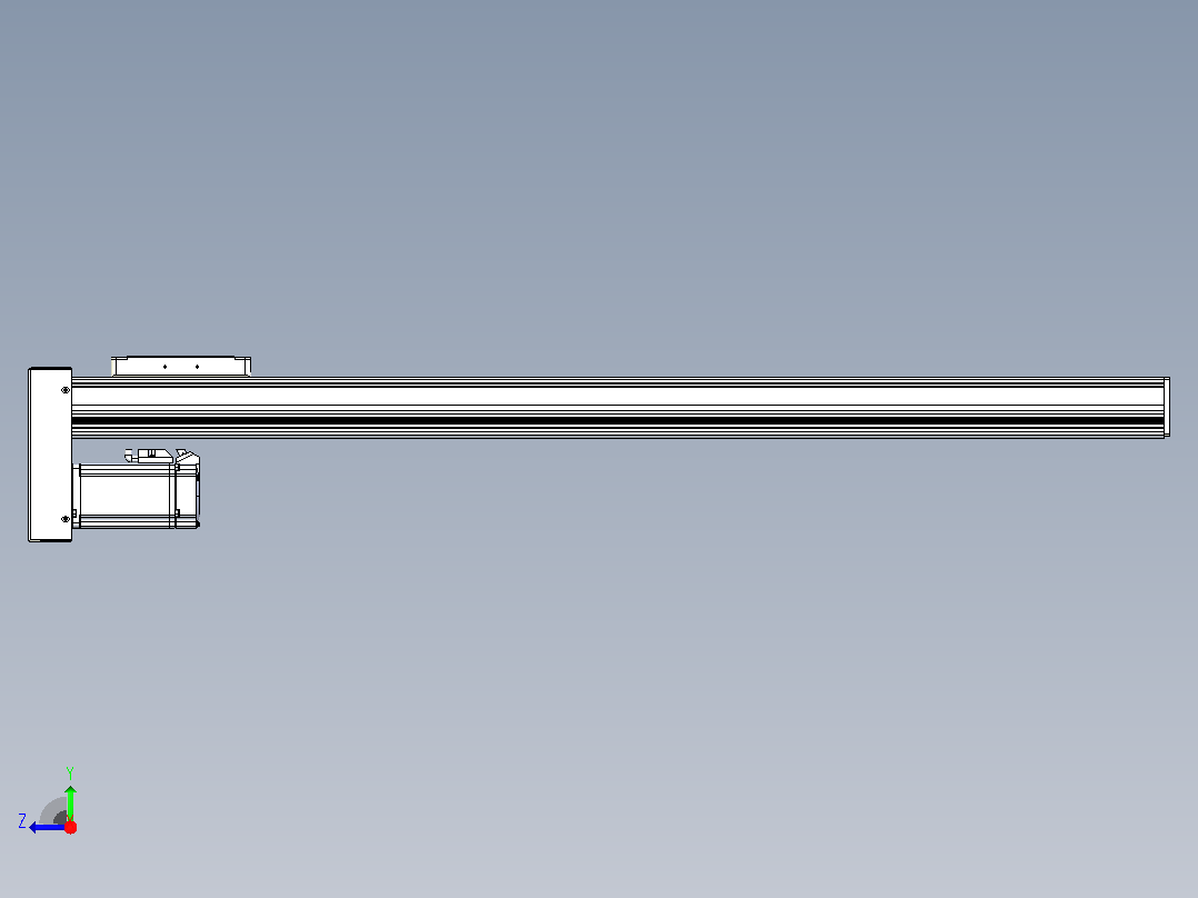 滚珠丝杠直线轴带导轨全封闭TPA-HCR-105D-1610C-L800-MP-Y-P40-N3右视图