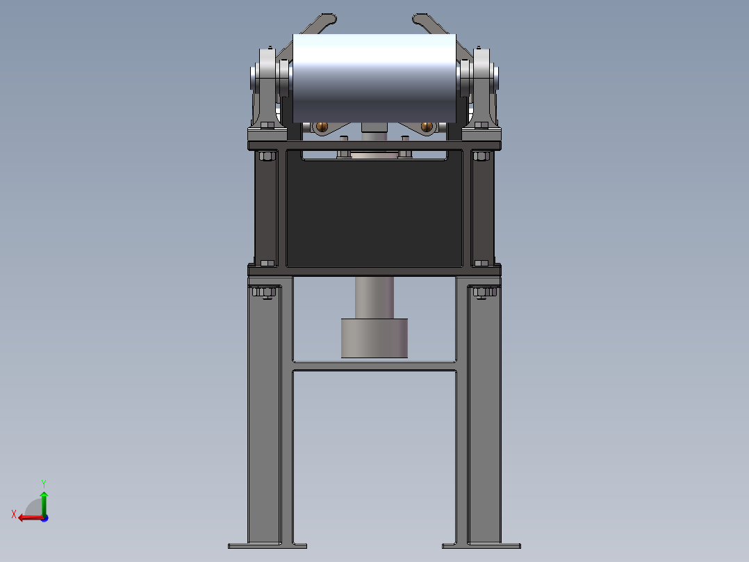 钢轨装夹夹具后视图