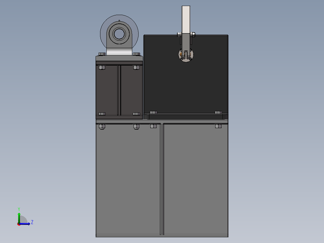 钢轨装夹夹具左视图