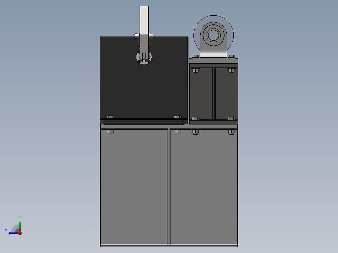 钢轨装夹夹具右视图