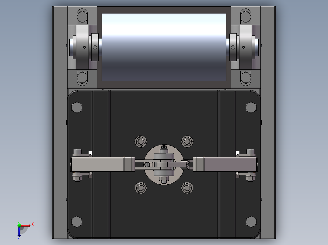 钢轨装夹夹具俯视图