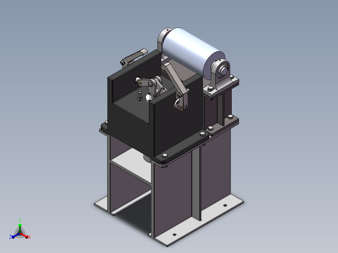 钢轨装夹夹具正等轴测图