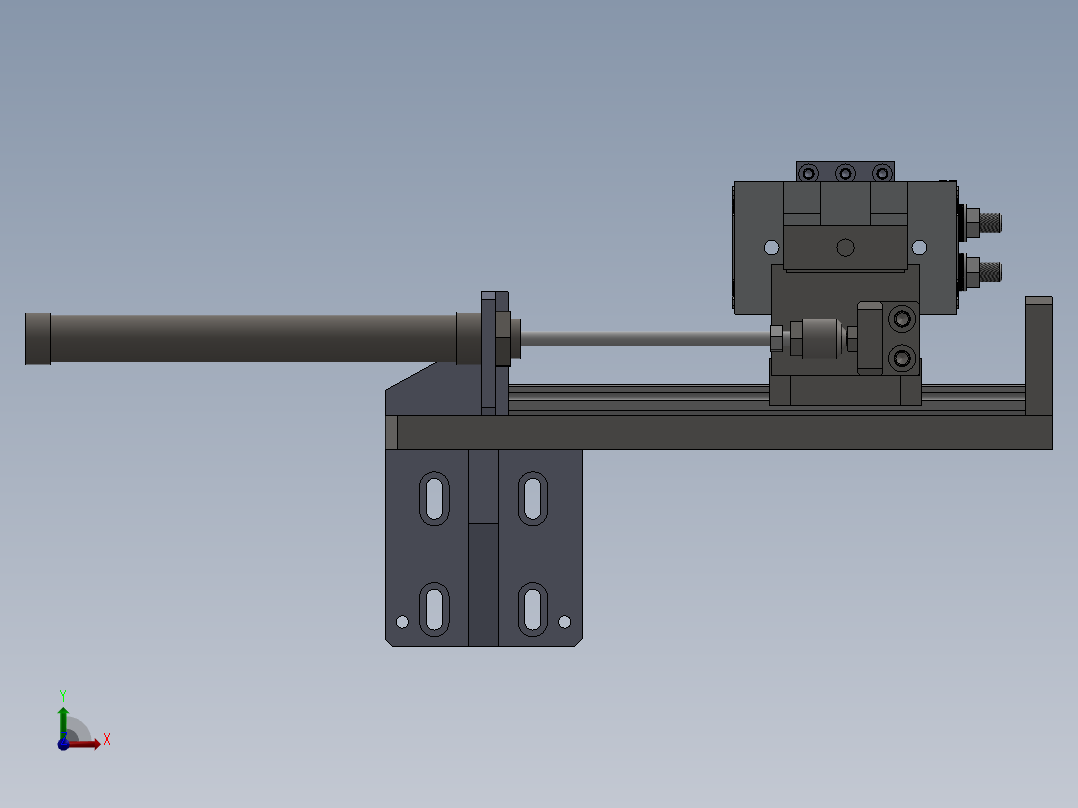 气缸上下料机械手带旋转气缸结构sw13可编辑前视图