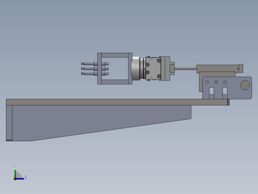 气缸上下料机械手带旋转气缸结构sw13可编辑左视缩略图