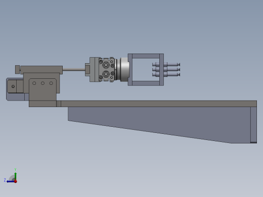 气缸上下料机械手带旋转气缸结构sw13可编辑右视缩略图