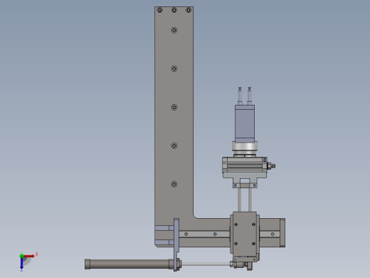 气缸上下料机械手带旋转气缸结构sw13可编辑俯视缩略图