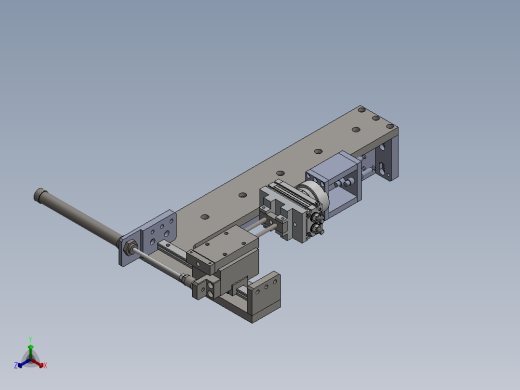 气缸上下料机械手带旋转气缸结构sw13可编辑正等轴测缩略图