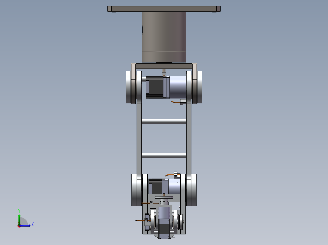 可生产的6轴机器人六轴机械臂（sw16可编辑+工程图+BOM）左视图