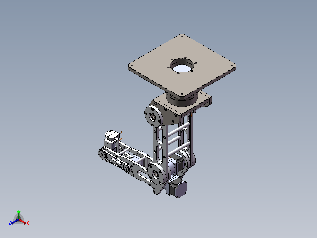 可生产的6轴机器人六轴机械臂（sw16可编辑+工程图+BOM）正等轴测图