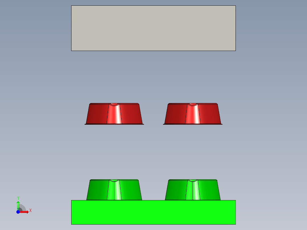 一种热流道模具前视图