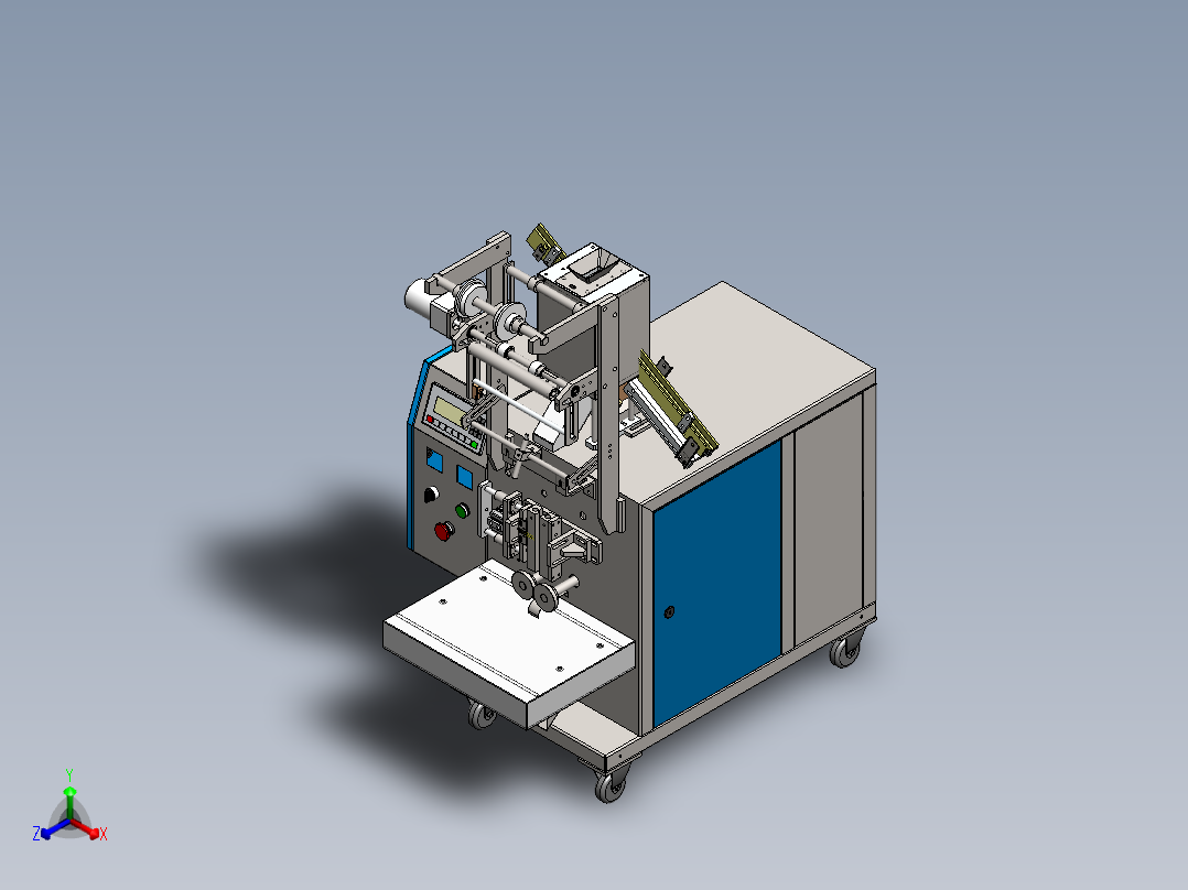螺丝包装机螺丝螺母类包装机颗粒粉尘包装机3d图纸正等轴测图