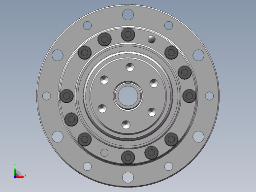 谐波减速器SolidWorks模型前视缩略图