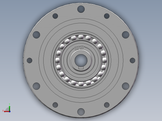 谐波减速器SolidWorks模型后视缩略图