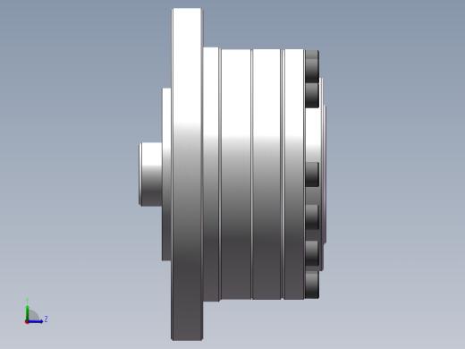 谐波减速器SolidWorks模型左视缩略图