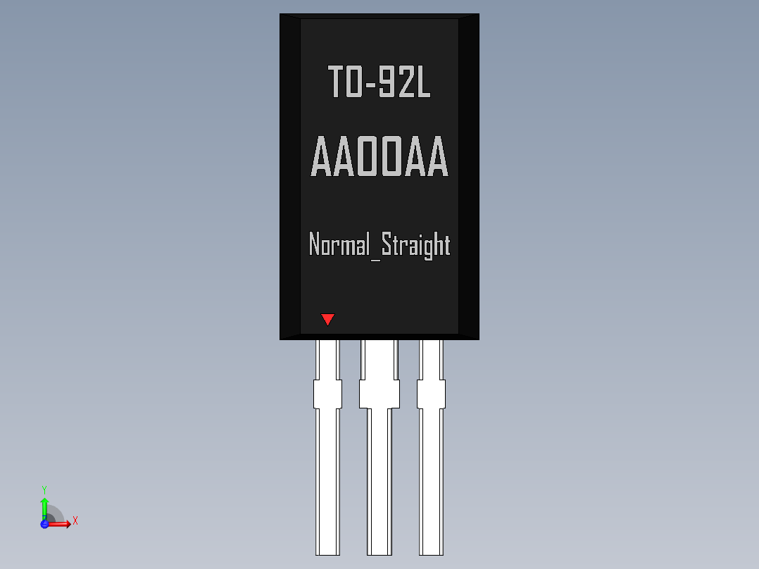 TO-92L (TO-92MOD, TO-226AB, TO-92-18)前视图